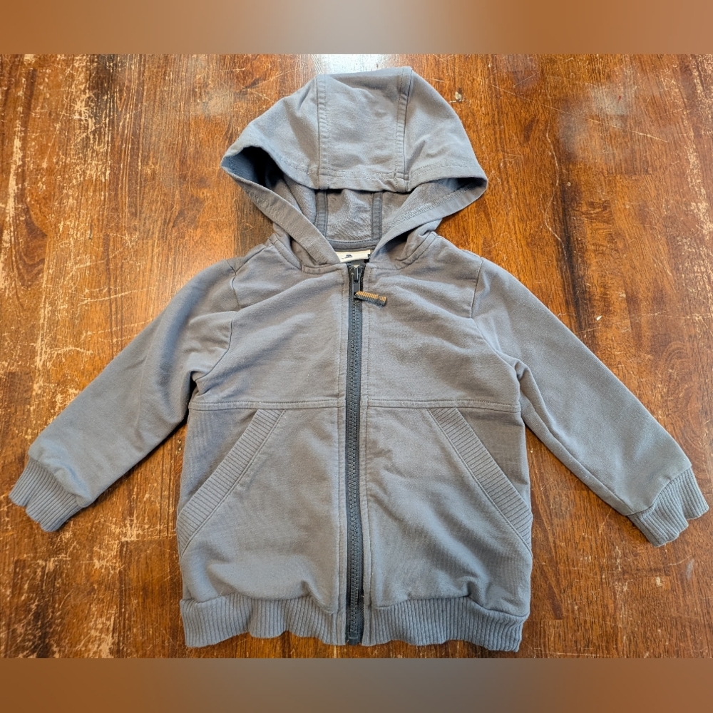 Tommy Bahama Kids Hoodie Full Zip 24M Gray Sweatshirt Jacket Casual Toddler Used
